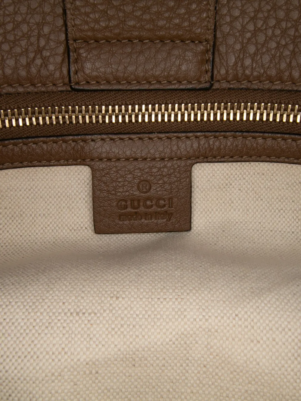 Pre-owned Gucci 2016-2025 Large Calfskin Bamboo Shopper Satchel In Brown