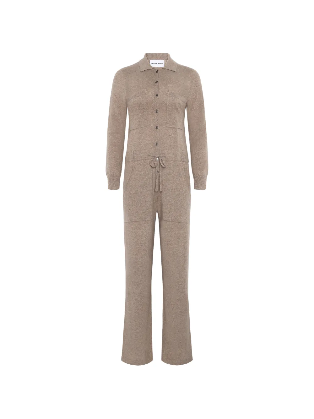 Emerson Renaldi Jumpsuit mit Kordelzug und Knopfleiste - Nude