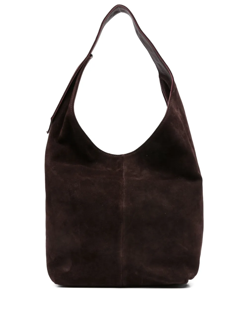 Maeden Monday Suede Shoulder Bag In Burgundy