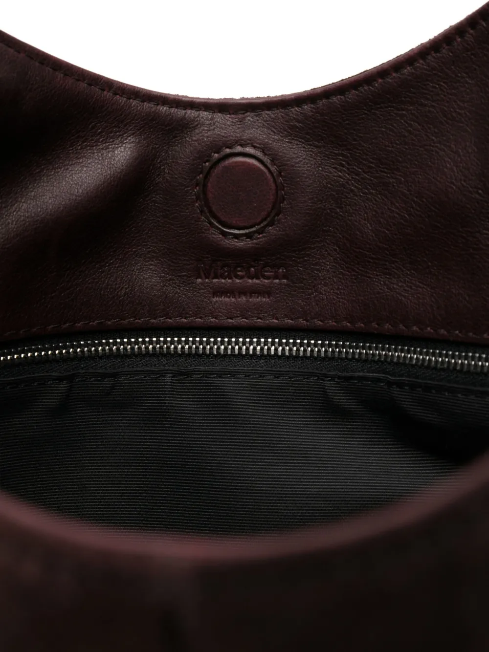 Maeden Monday Suede Shoulder Bag In Burgundy