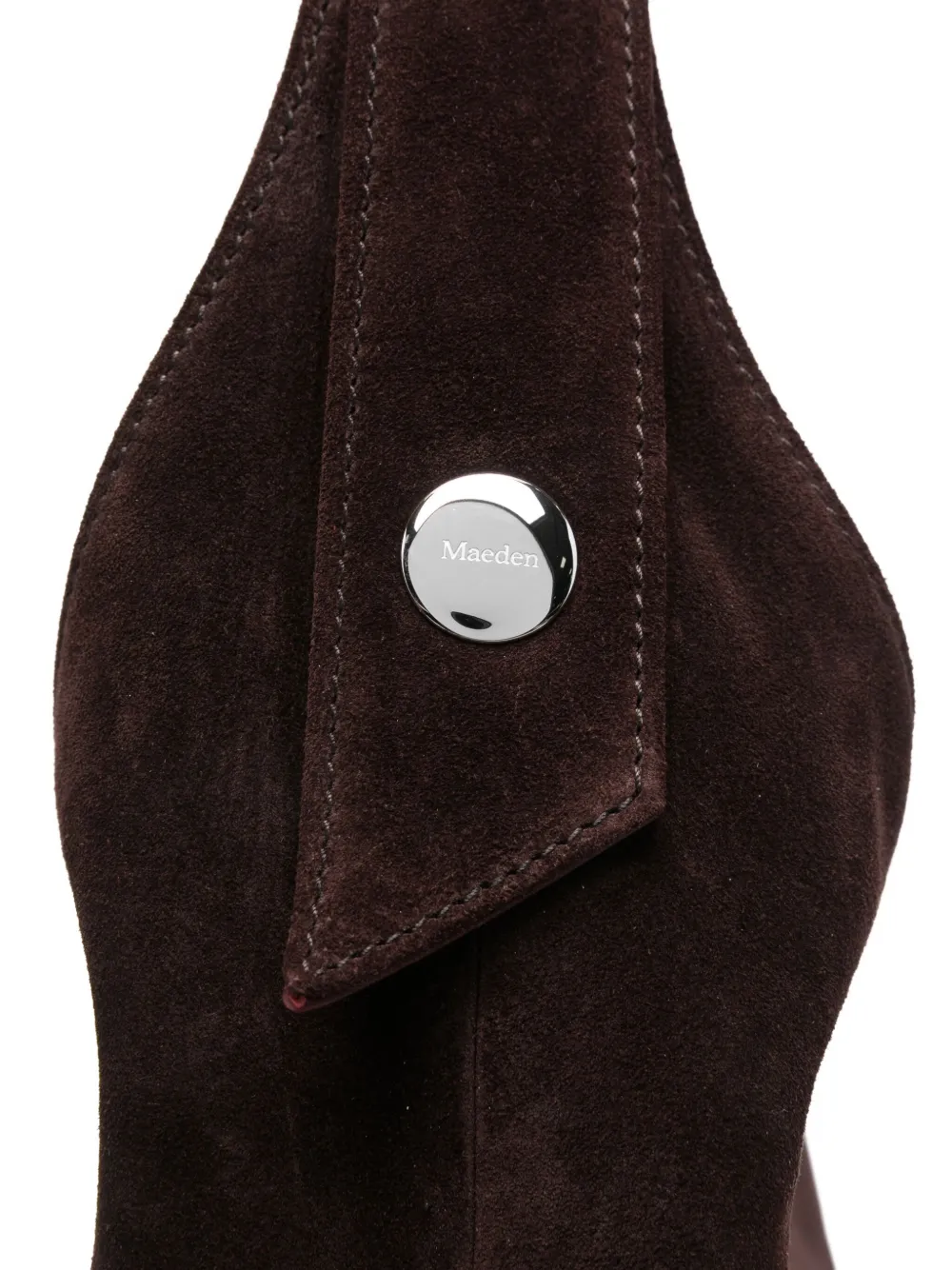 Maeden Monday Suede Shoulder Bag In Burgundy
