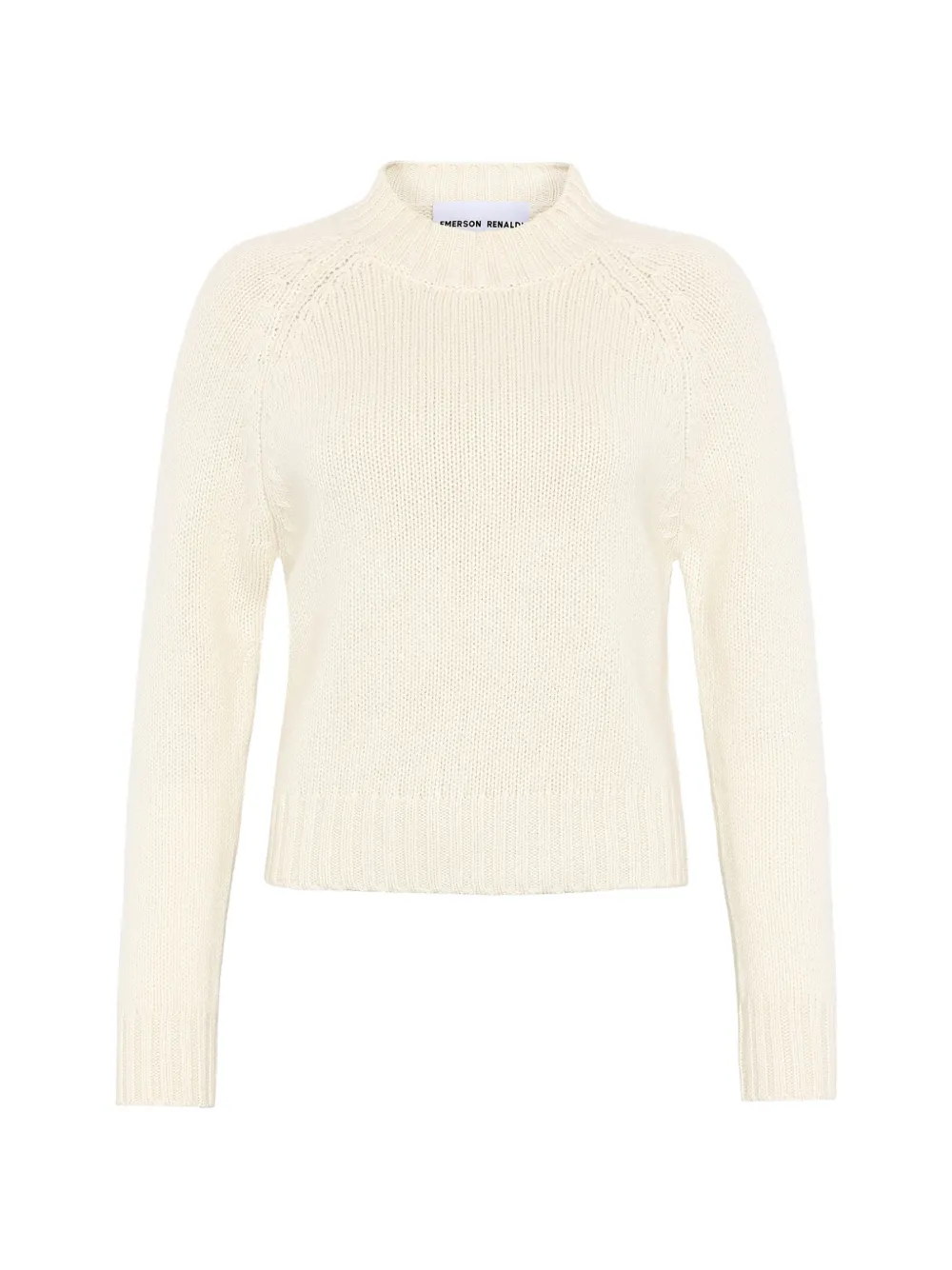 Emerson Renaldi ribbed-knit raglan-sleeve sweater - Nude