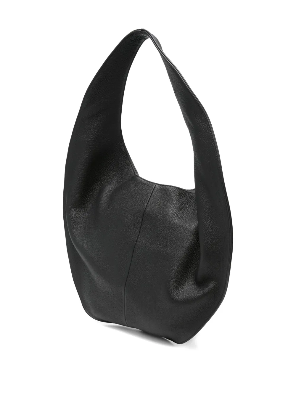 Maeden Market Leather Tote Bag In Black