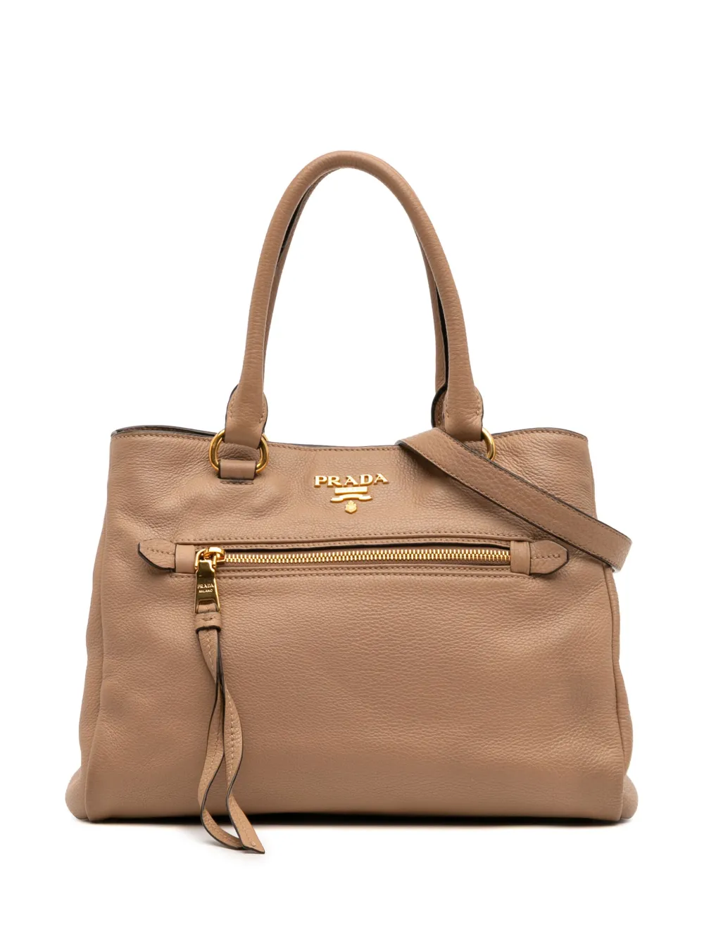 Prada Pre-Owned 2000-2025 ヴィッテロフェニックス サッチェルバッグ - ブラウン Prada Pre-Owned 2000-2025 ヴィッテロフェニックス サッチェルバッグ - ブラウン