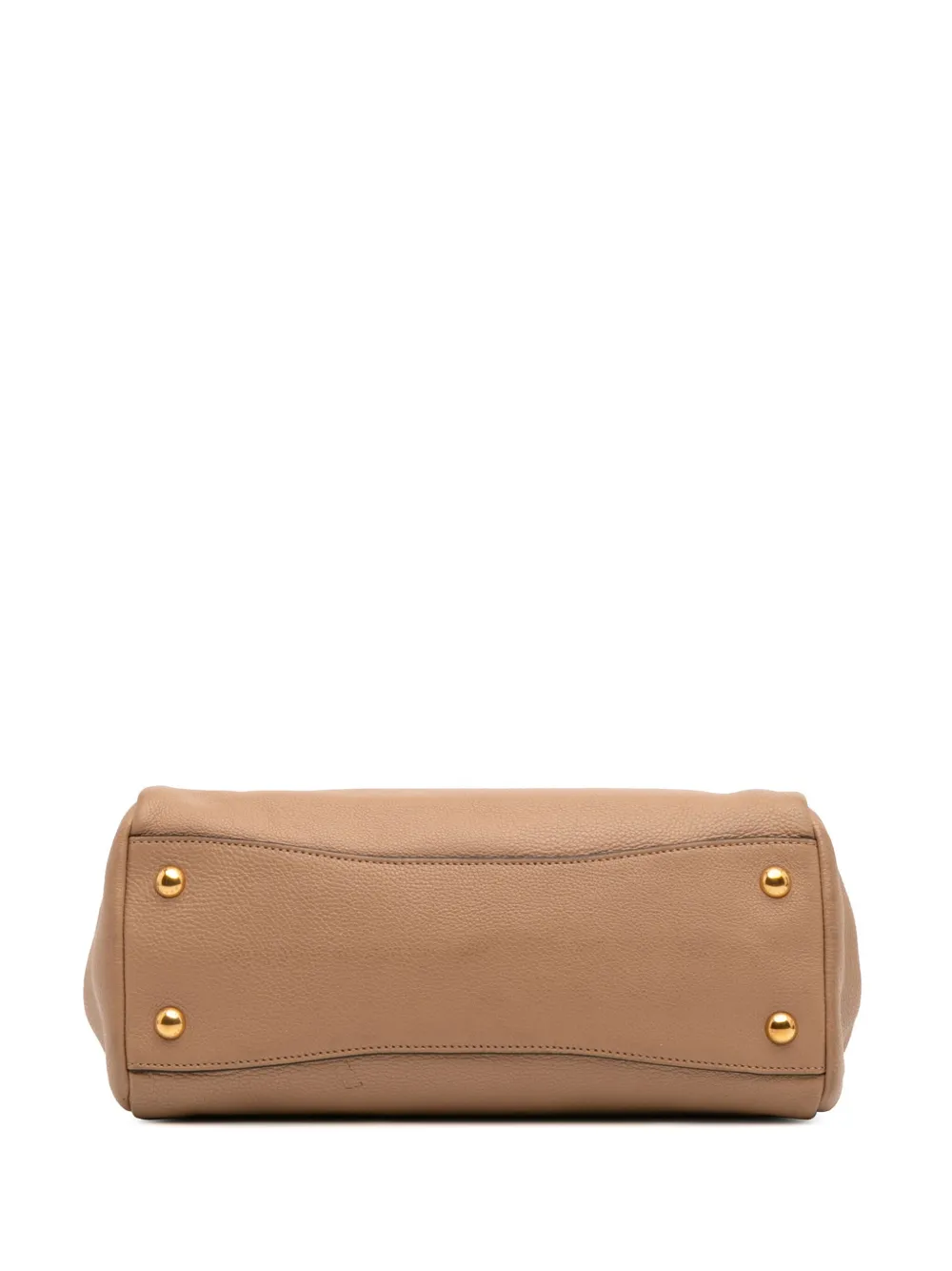 Pre-owned Prada 2000-2025 Vitello Phenix Satchel In Brown