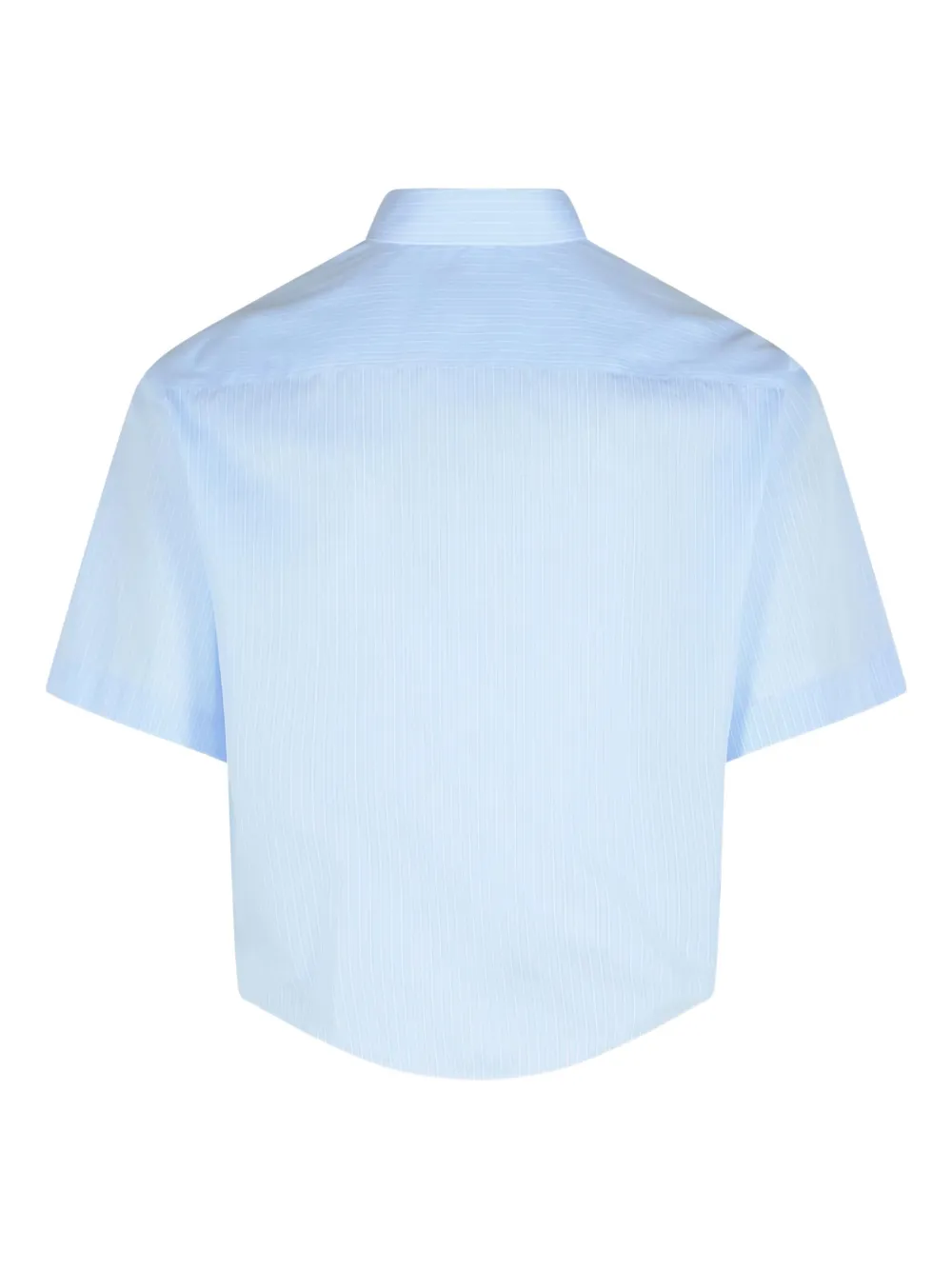 Maison Margiela Blouse met puntige kraag en krijtstreep - Blauw