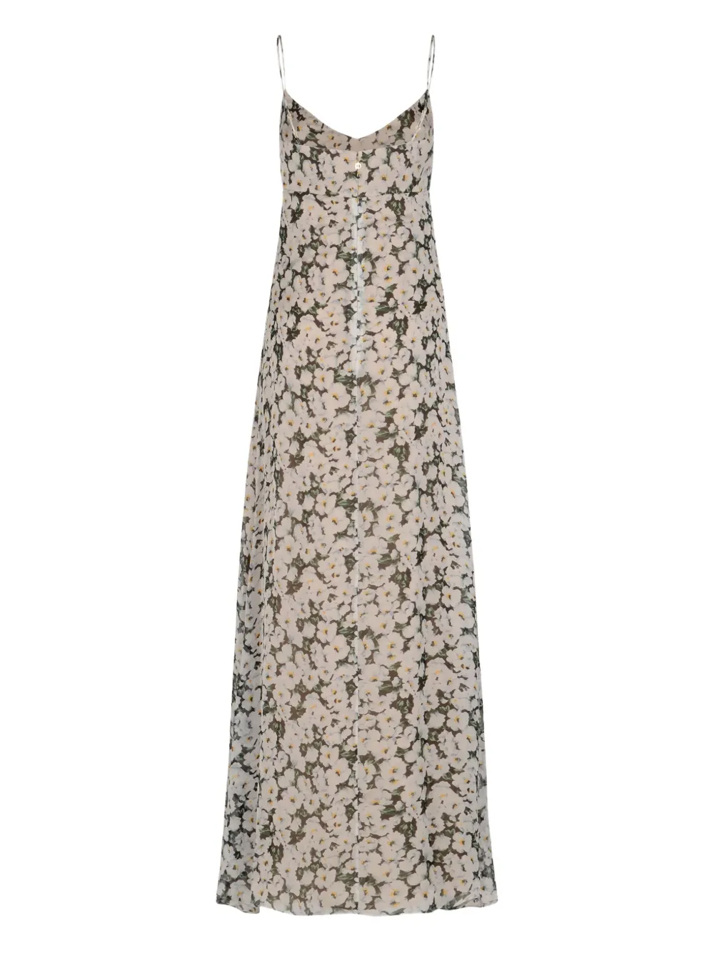 Raquel Diniz floral-print slip maxi dress - Beige