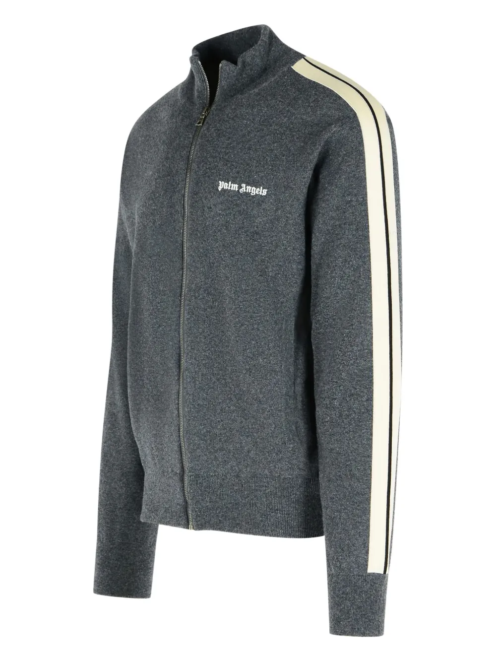 Palm Angels Grey Wool Blend Sweatshirt In Gray