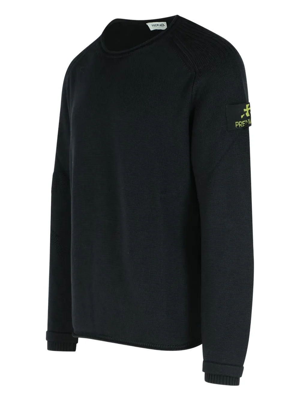 Premiata Crewneck Sweater With Long Sleeves And Ribbed Cuffs In Blue