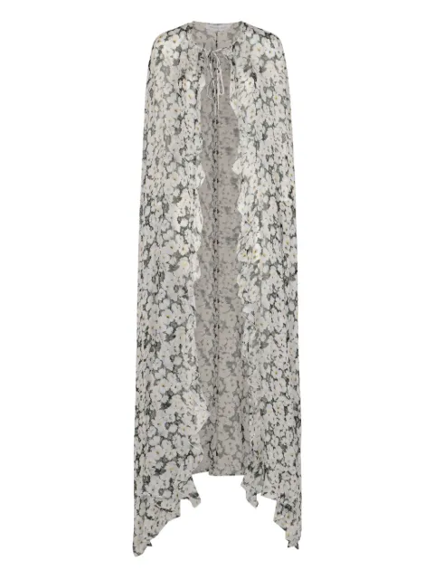 Raquel Diniz floral-print ruffled cape