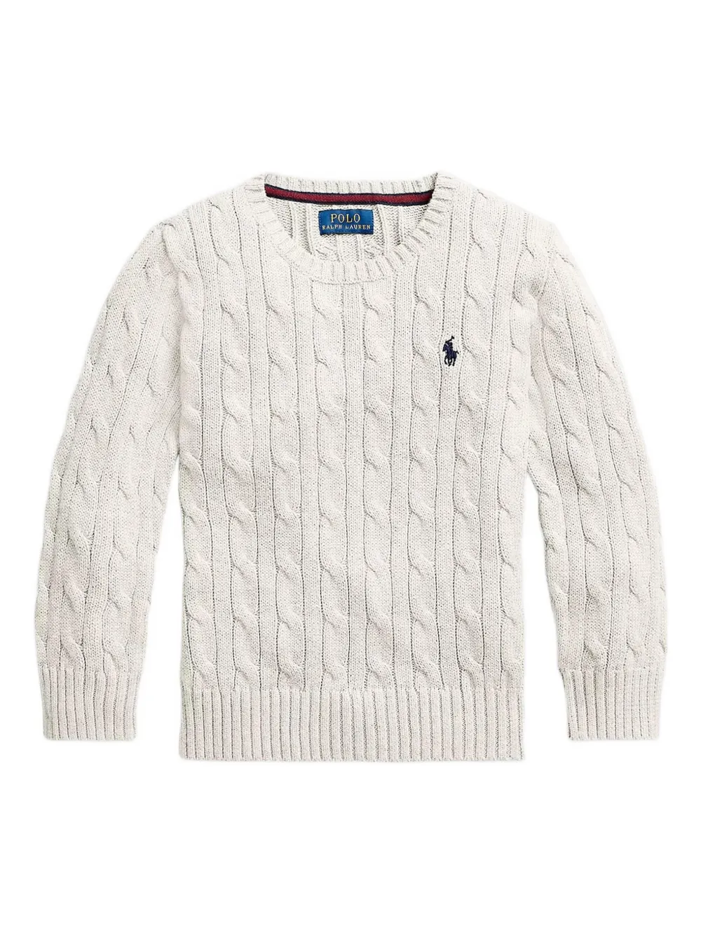 POLO RALPH LAUREN KIDS cable-knit crew-neck sweater | White | Image 1