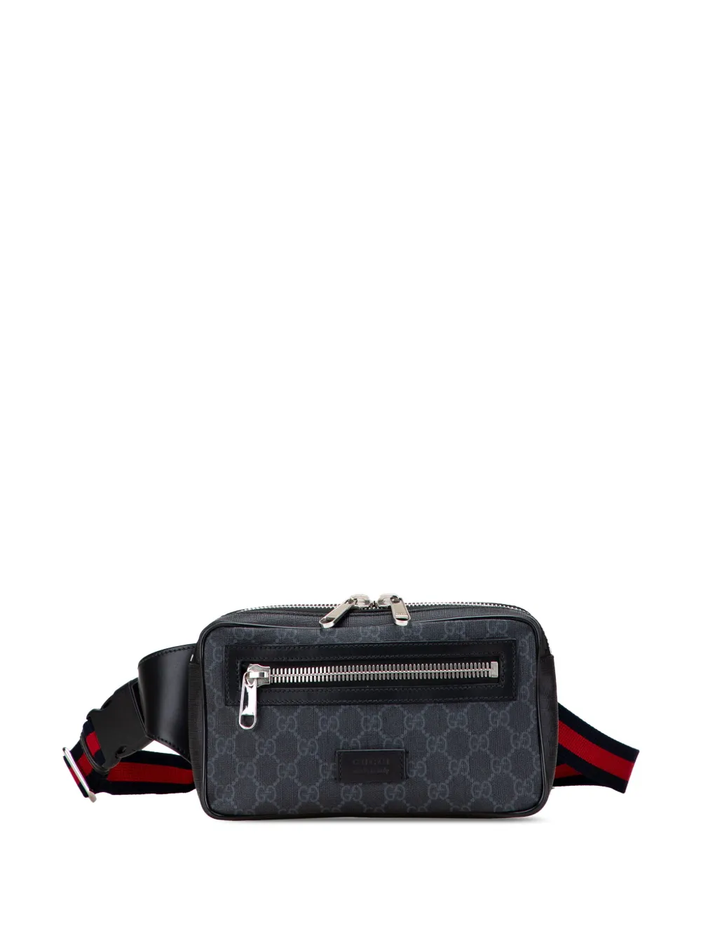 Gucci Pre-Owned 2000-2015 GGスプリーム ウェブ ベルトバッグ - ブラック Gucci Pre-Owned 2000-2015 GGスプリーム ウェブ ベルトバッグ - ブラック