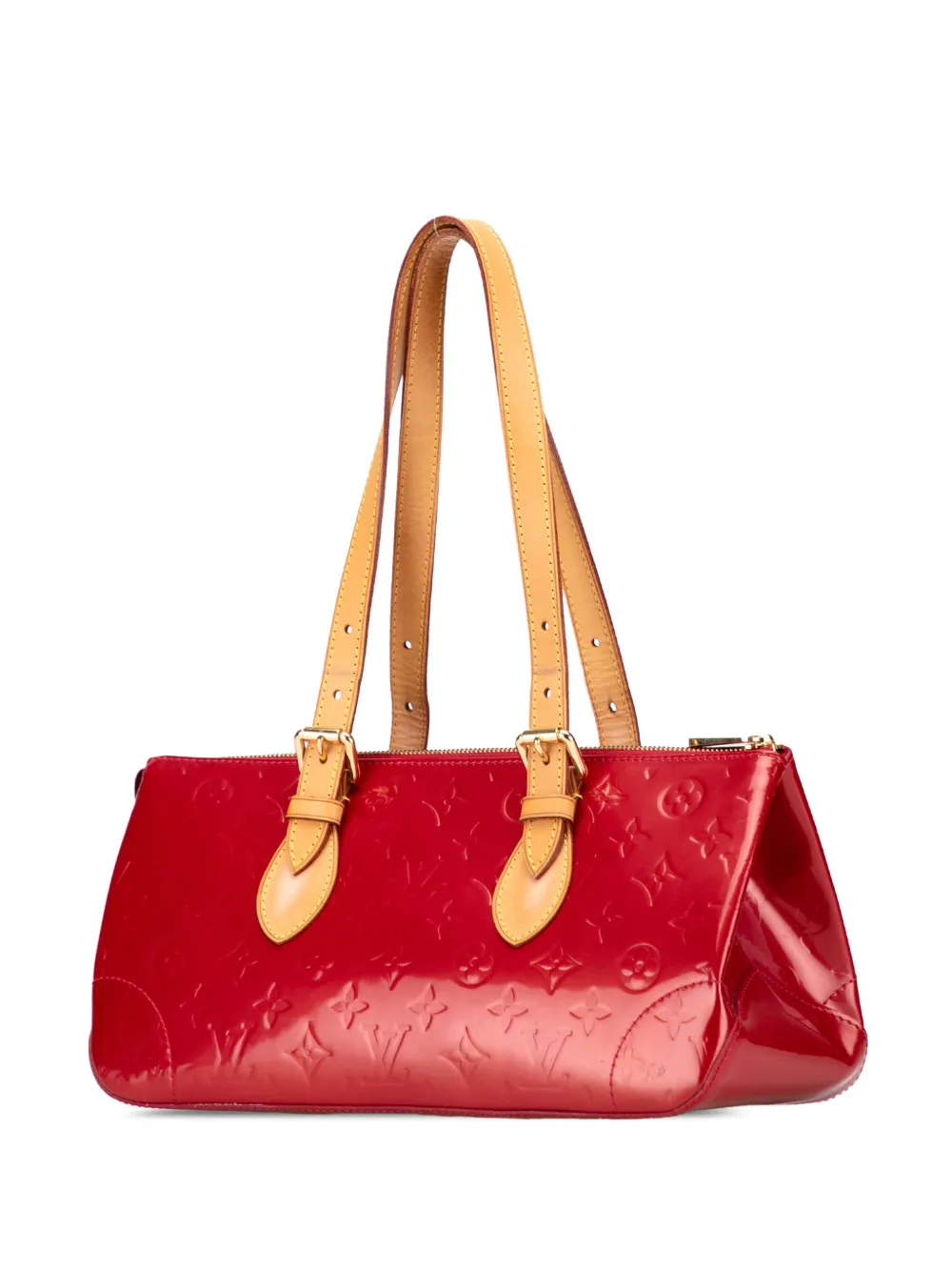 Pre-owned Louis Vuitton 2008 Monogram Vernis Rosewood Avenue Shoulder Bag In Red