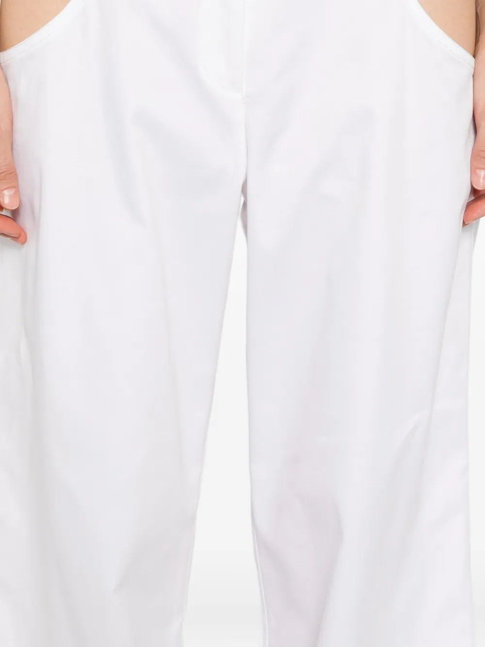 Blaklace Open-pocket Trousers In White