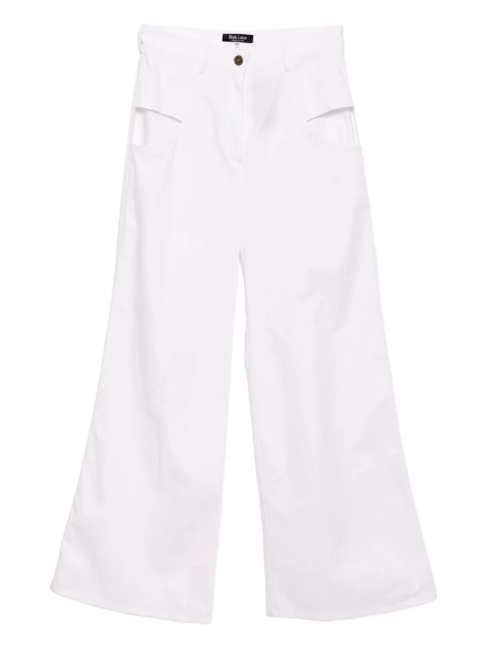 BLAKLACE open-pocket trousers | White | Image 1