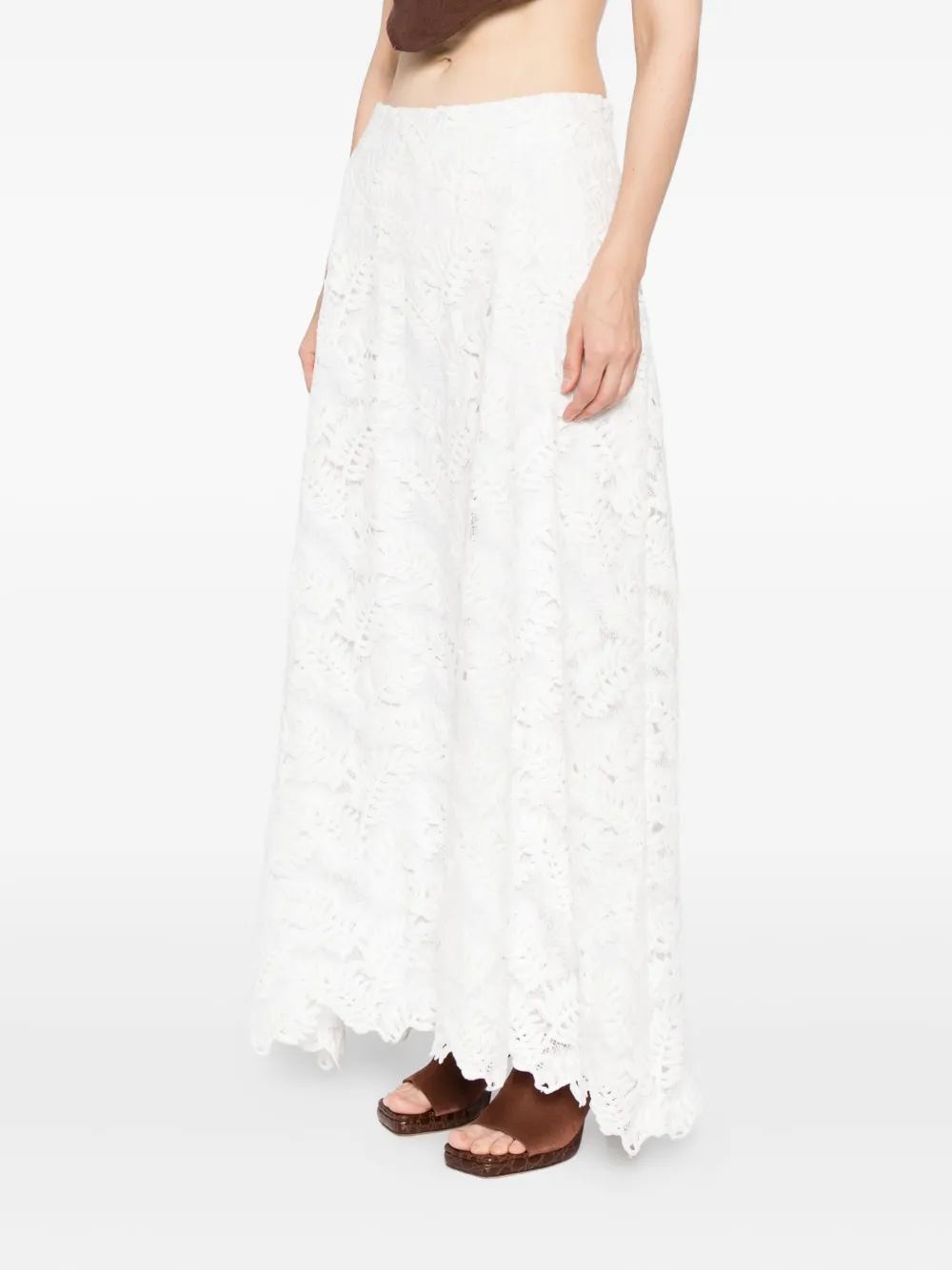 Blaklace Cotton Skirt In White