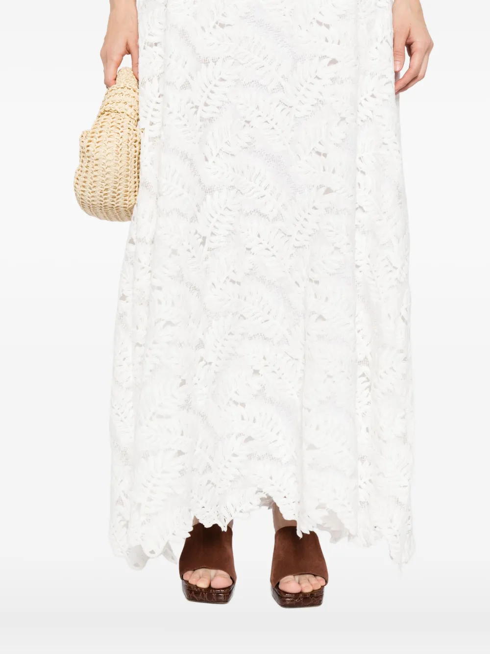 Blaklace Cotton Skirt In White