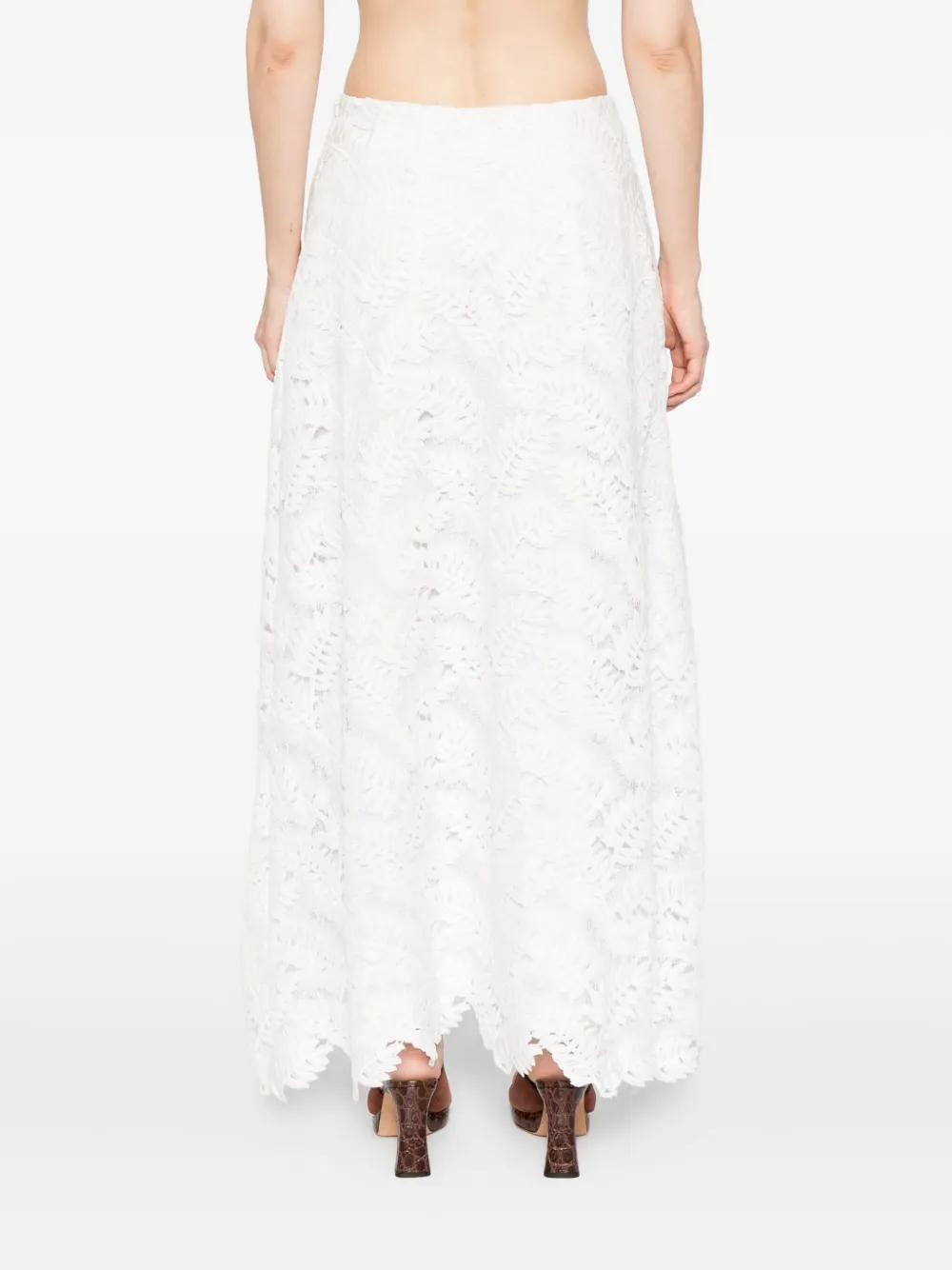 Blaklace Cotton Skirt In White
