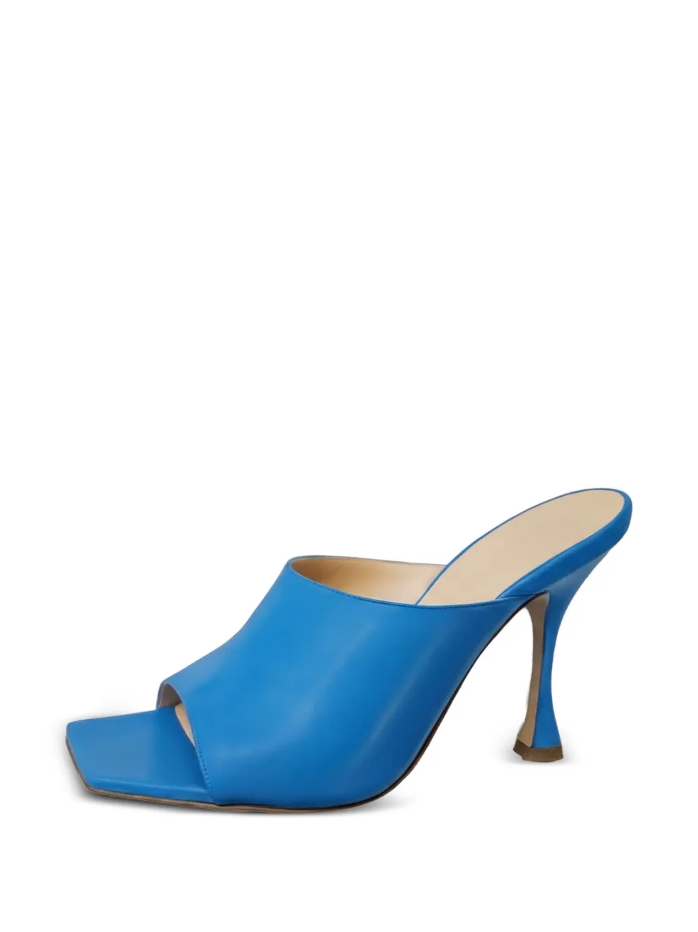 Magda Butrym square-toe leather sandals Blauw