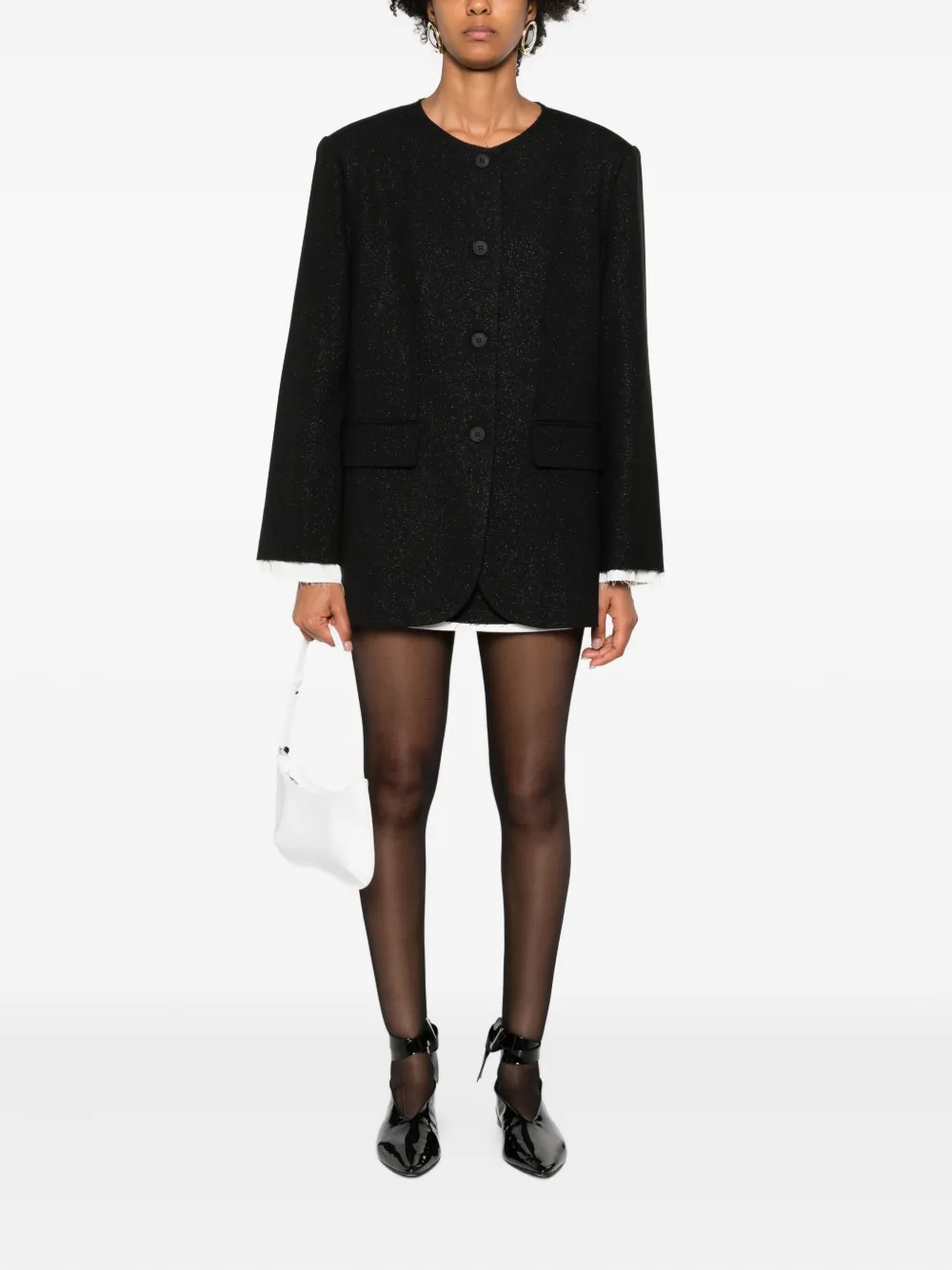 Eleh frayed-hem button blazer | Blazers | Image 2