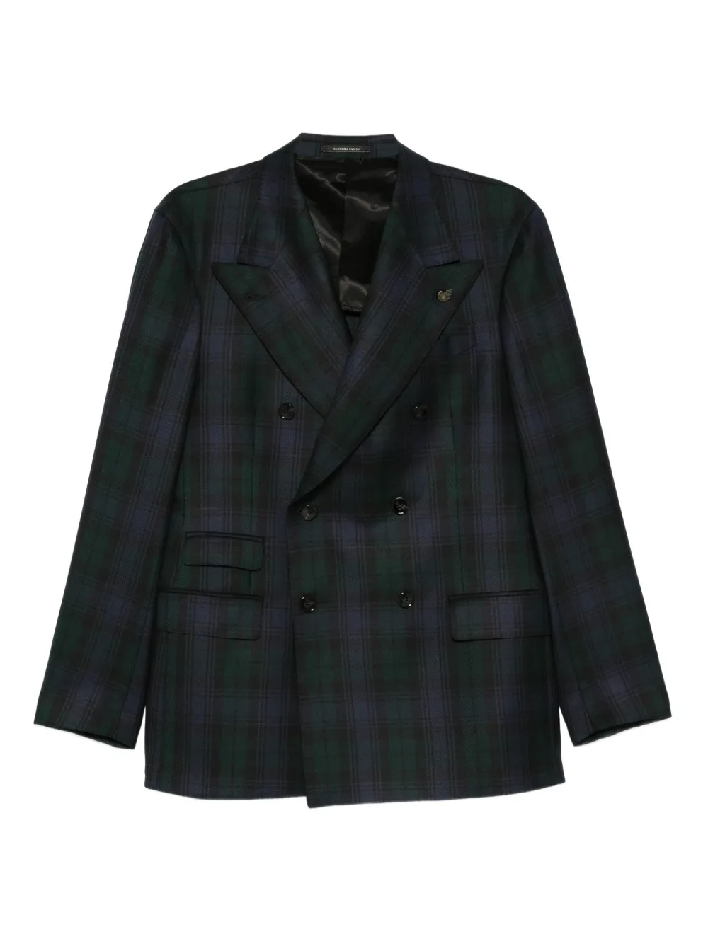 Gabriele Pasini double-breasted plaid jacket | Blue | Image 1