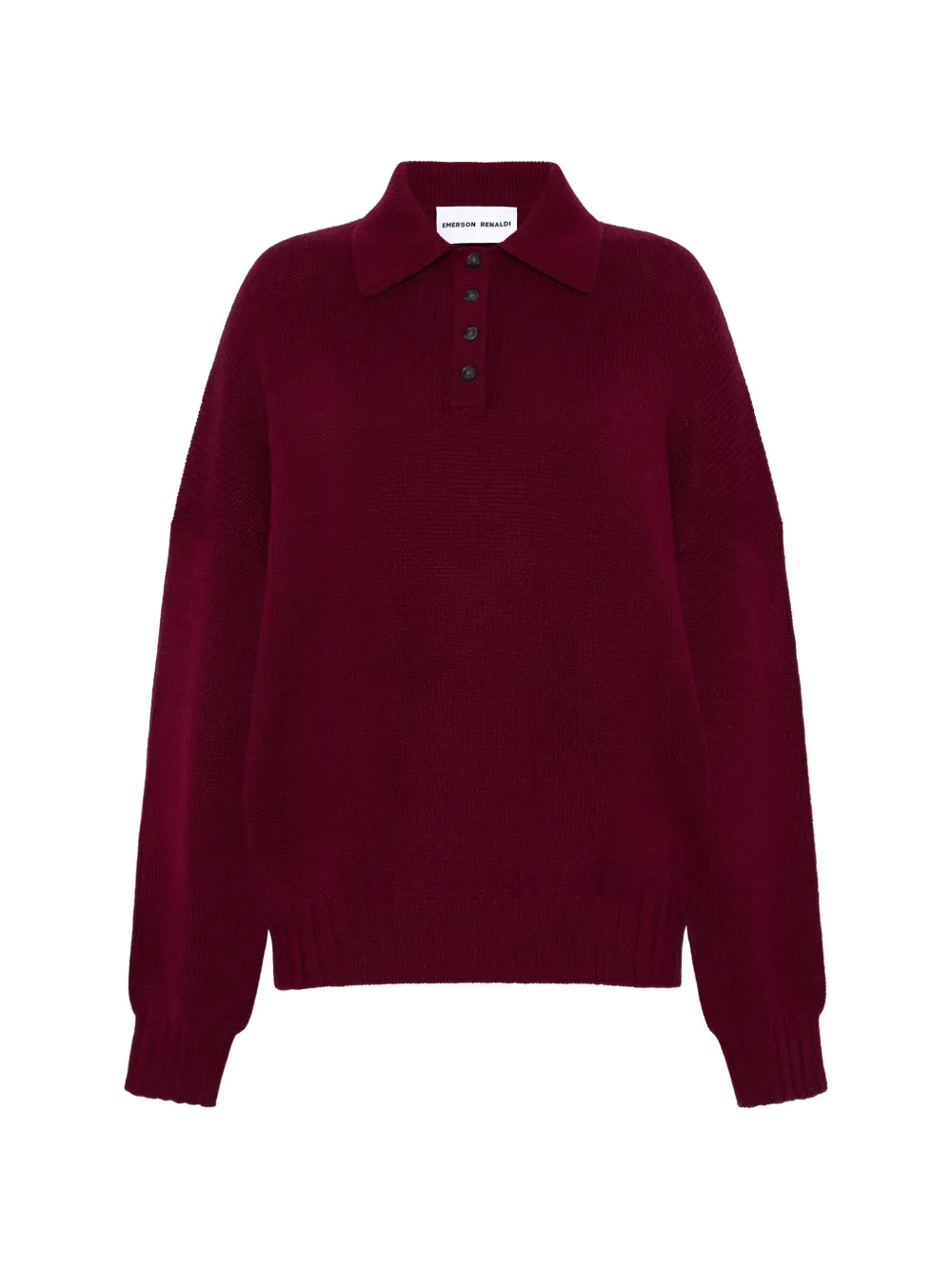 Emiliano Rinaldi button knitted polo top - Rot
