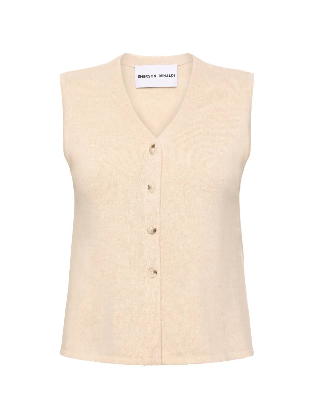 Emerson Renaldi button-up V-neck vest - Nude