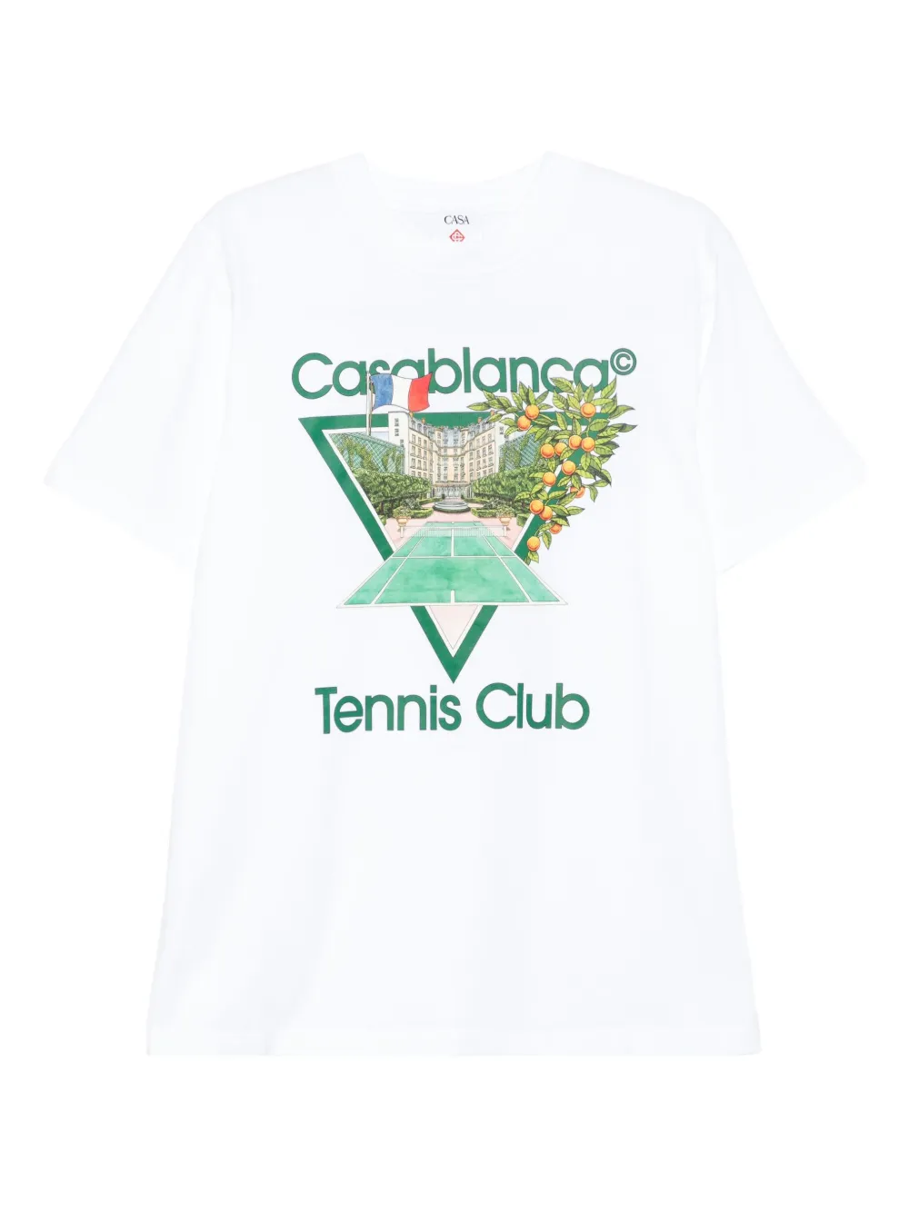 Casablanca Tennis Club graphic t-shirt | White | Image 1