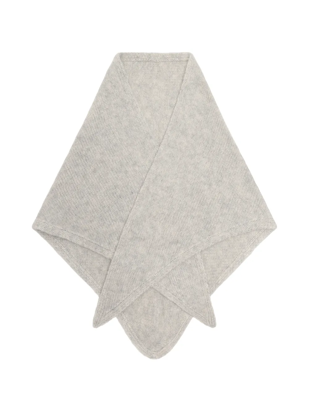 Emerson Renaldi Knitted Triangle Scarf In Gray