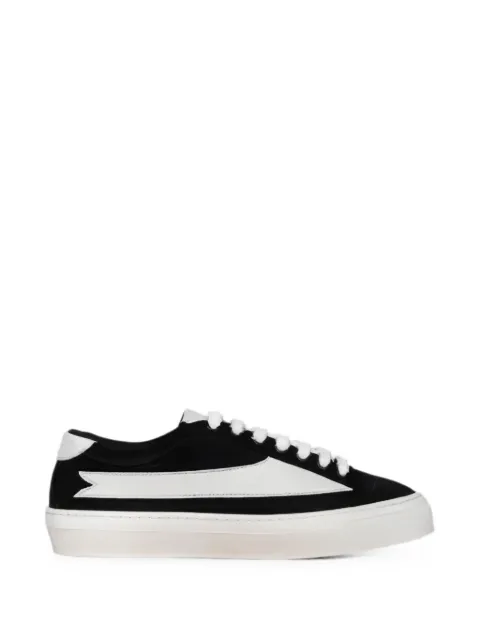 ROUGH. contrast-panel lace-up low-top sneakers