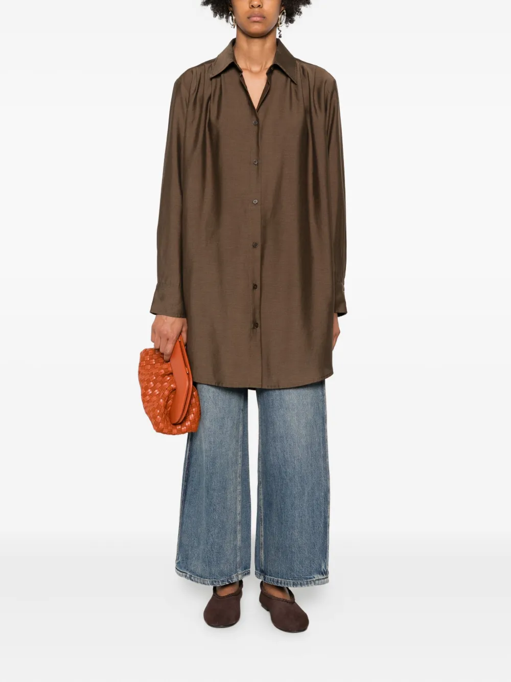 Eleh Blouse met knopen - Bruin