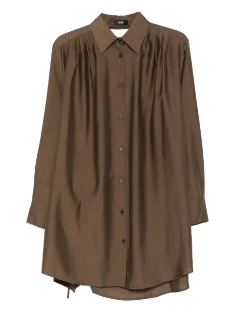 Eleh pleated button-front shirt