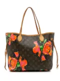 Louis Vuitton Pre-Owned 2009 Monogram Roses Neverfull MM tote bag - Brown