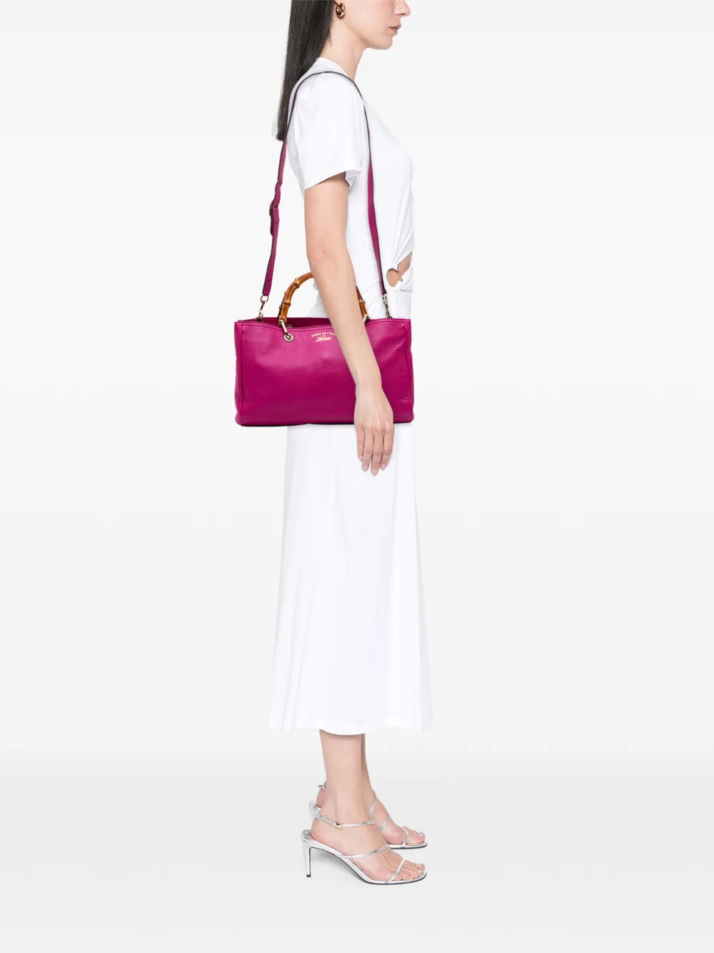 Gucci Pre-Owned 2016-2025 Medium Calfskin Bamboo Shopper satchel | Pre-Owned | Image 2