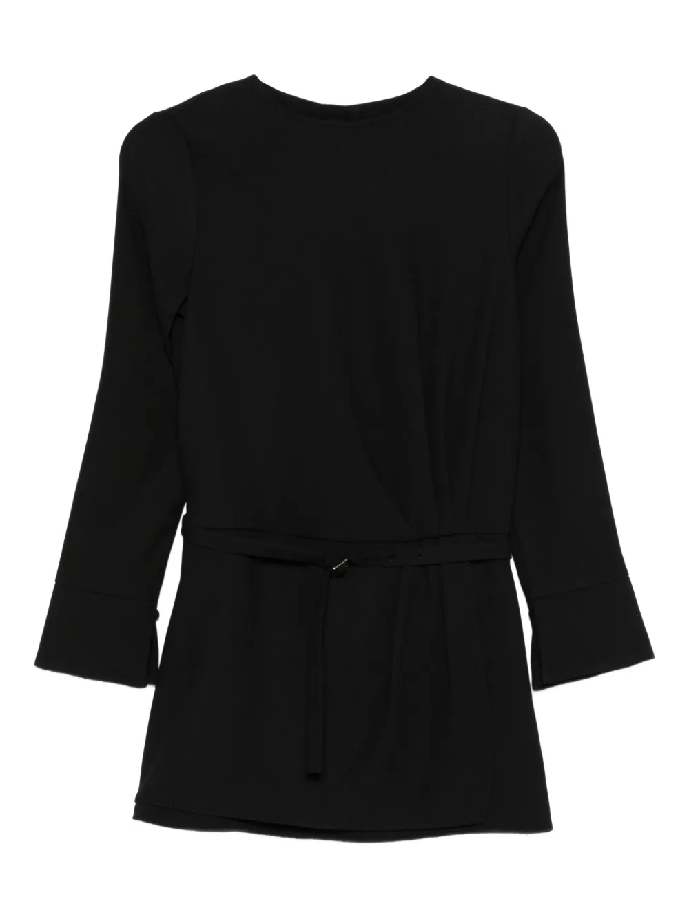 Eleh belted three-quarter sleeve mini dress | Black | Image 1