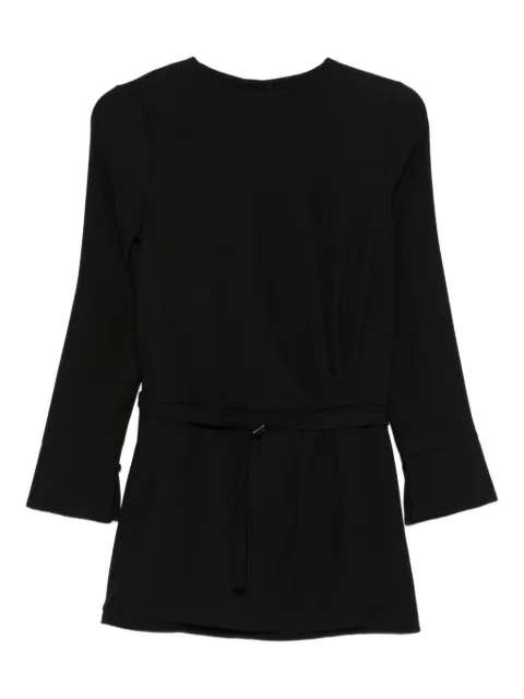 Eleh belted three-quarter sleeve mini dress