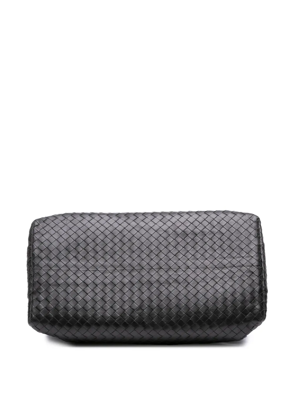 Pre-owned Bottega Veneta 2012-2025 Medium Nappa Intrecciato Roma Tote Bag In Black