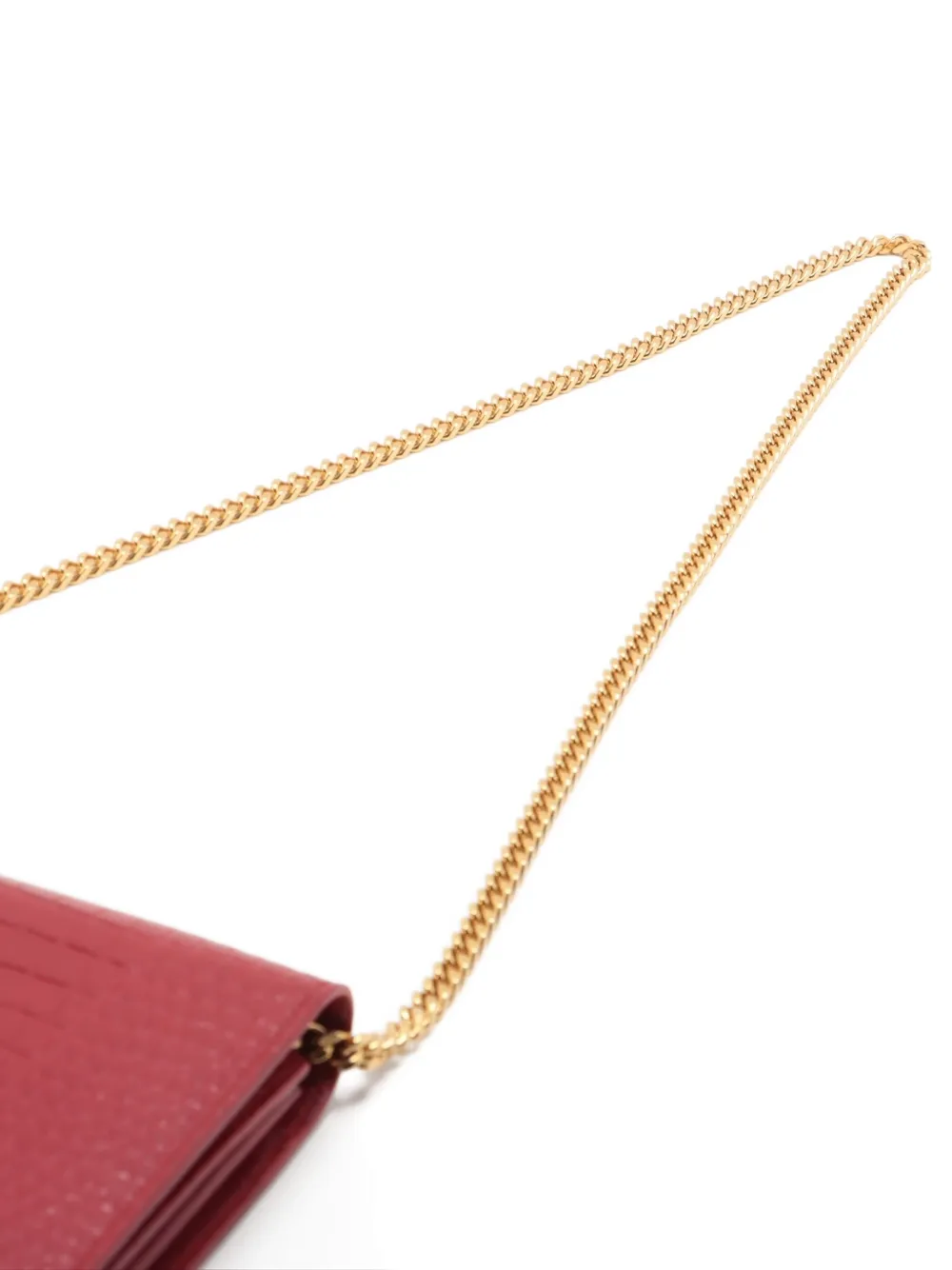 Pre-owned Saint Laurent Crocodile-embossed Cross-body Bag In Red