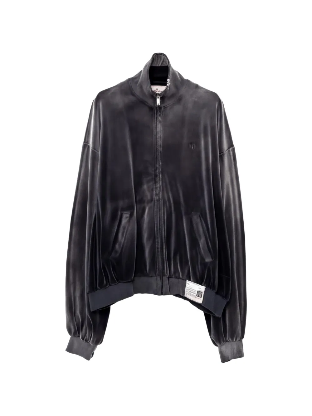 Maison MIHARA YASUHIRO velour zip-up track jacket - Grau