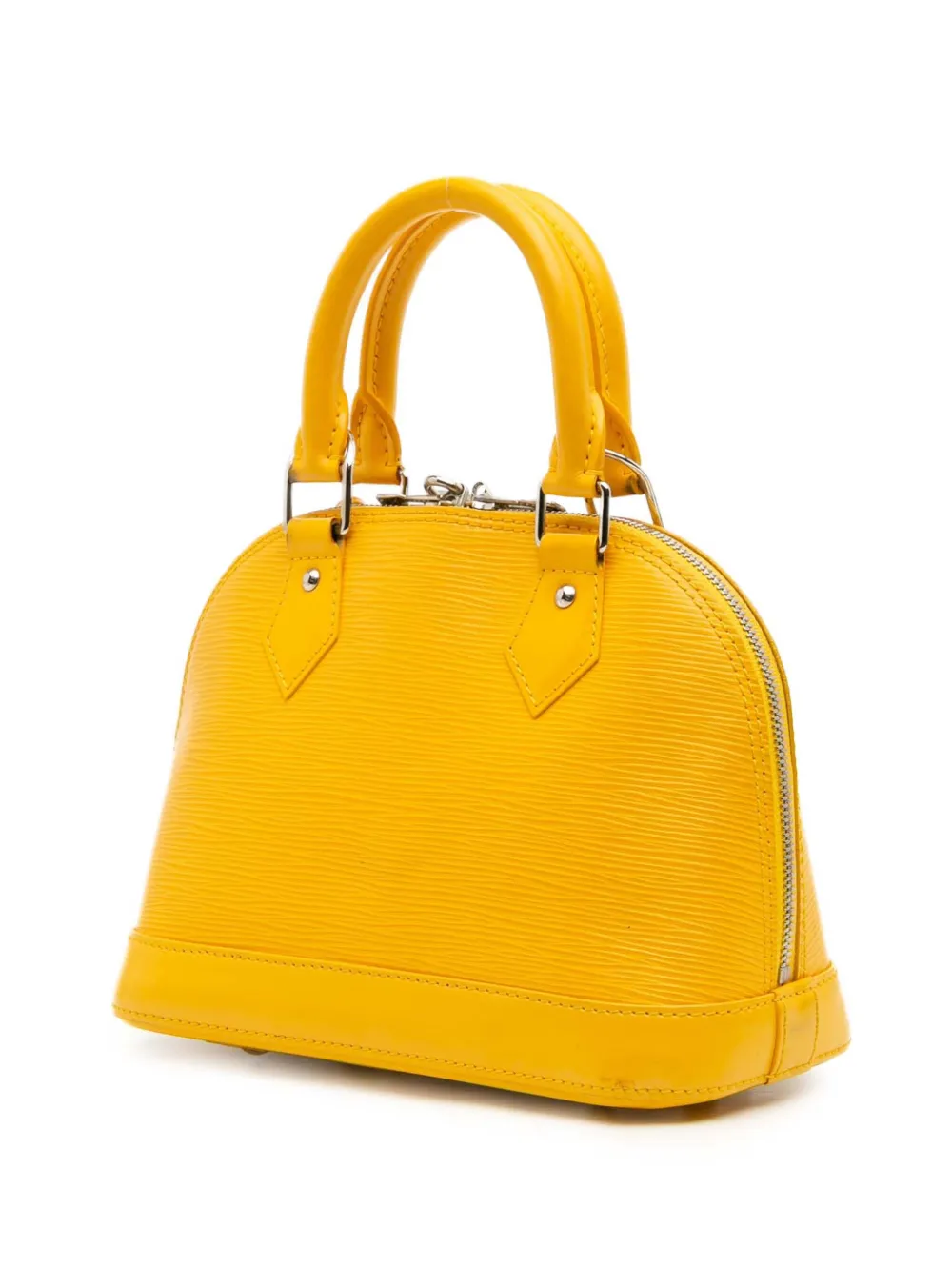 Pre-owned Louis Vuitton 2013 Epi Alma Bb Satchel In Yellow