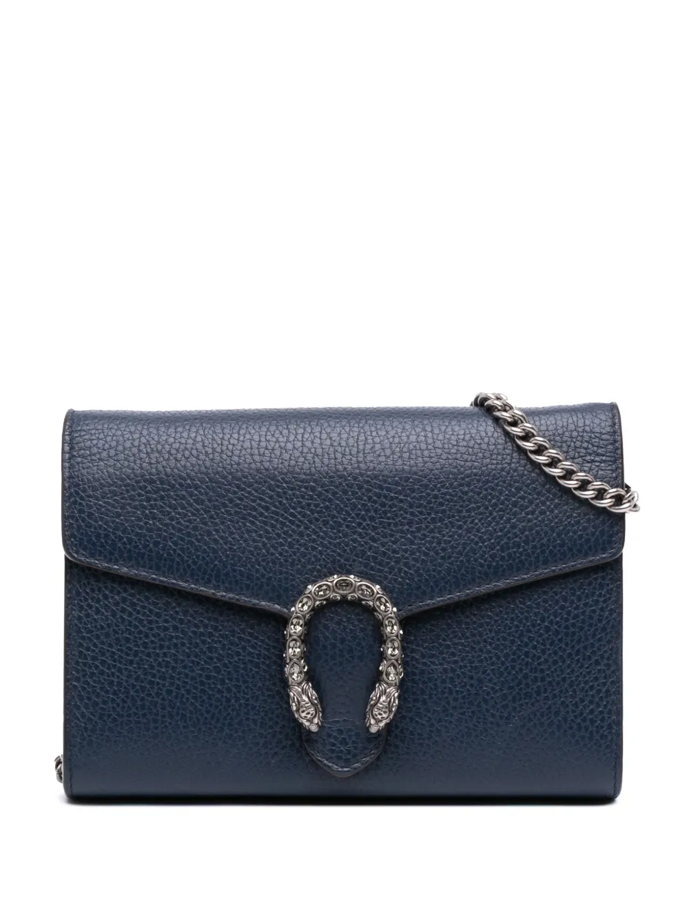 Gucci Pre-Owned 2016-2025 ミニ レザー ディオニュソス ウォレットオンチェーン ショルダーバッグ - ブルー Gucci Pre-Owned 2016-2025 ミニ レザー ディオニュソス ウォレットオンチェーン ショルダーバッグ - ブルー