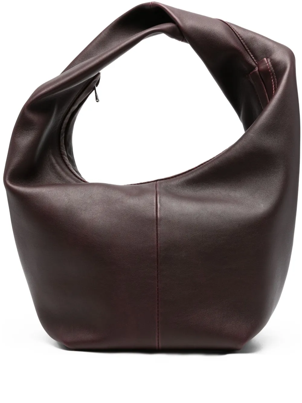 Maeden medium twisted handle leather shoulder bag | Brown | Image 1
