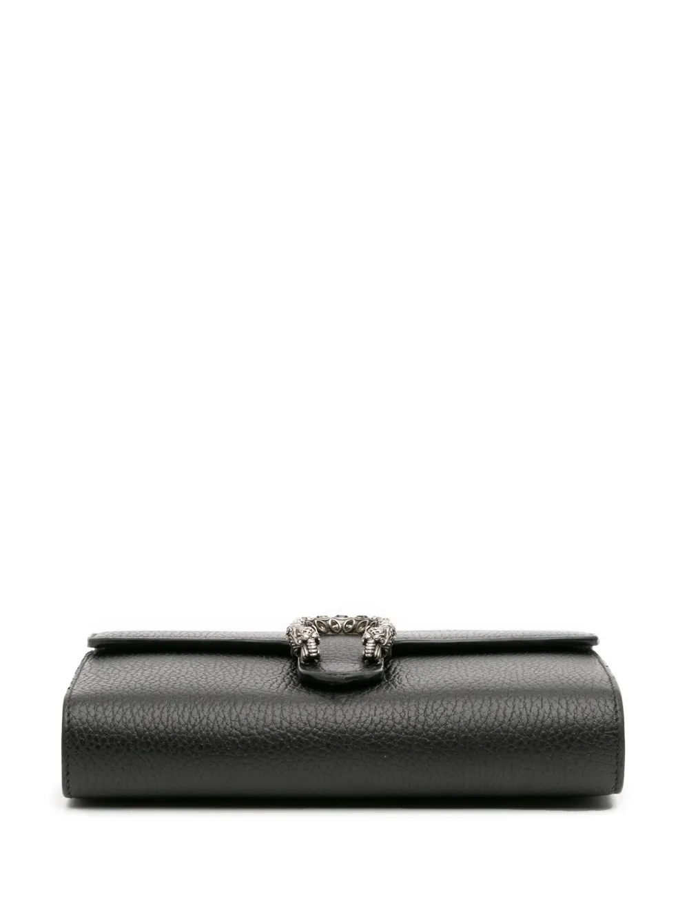 Pre-owned Gucci 2016-2025 Mini Leather Dionysus Wallet On Chain Crossbody Bag In Black