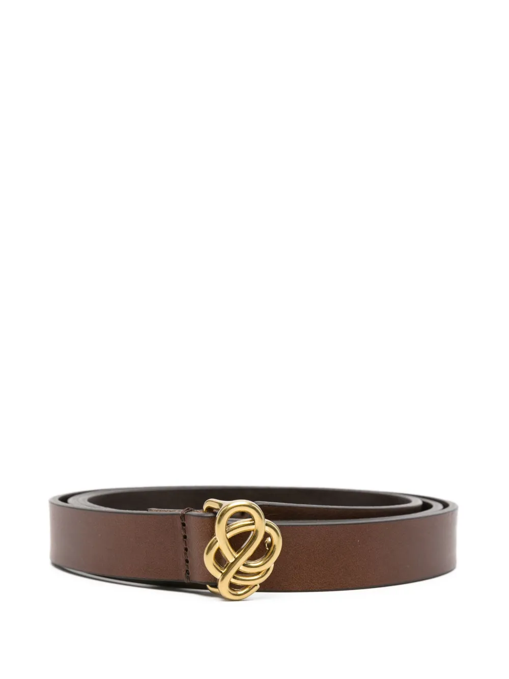 By Malene Birger Ouma Buckled Leather Belt In Brown