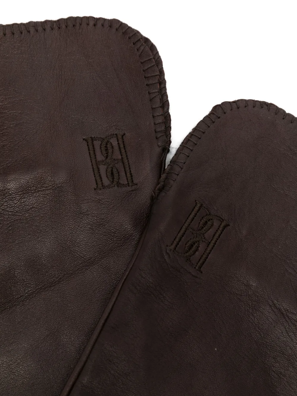 By Malene Birger Gemi Leather Gloves In Gold