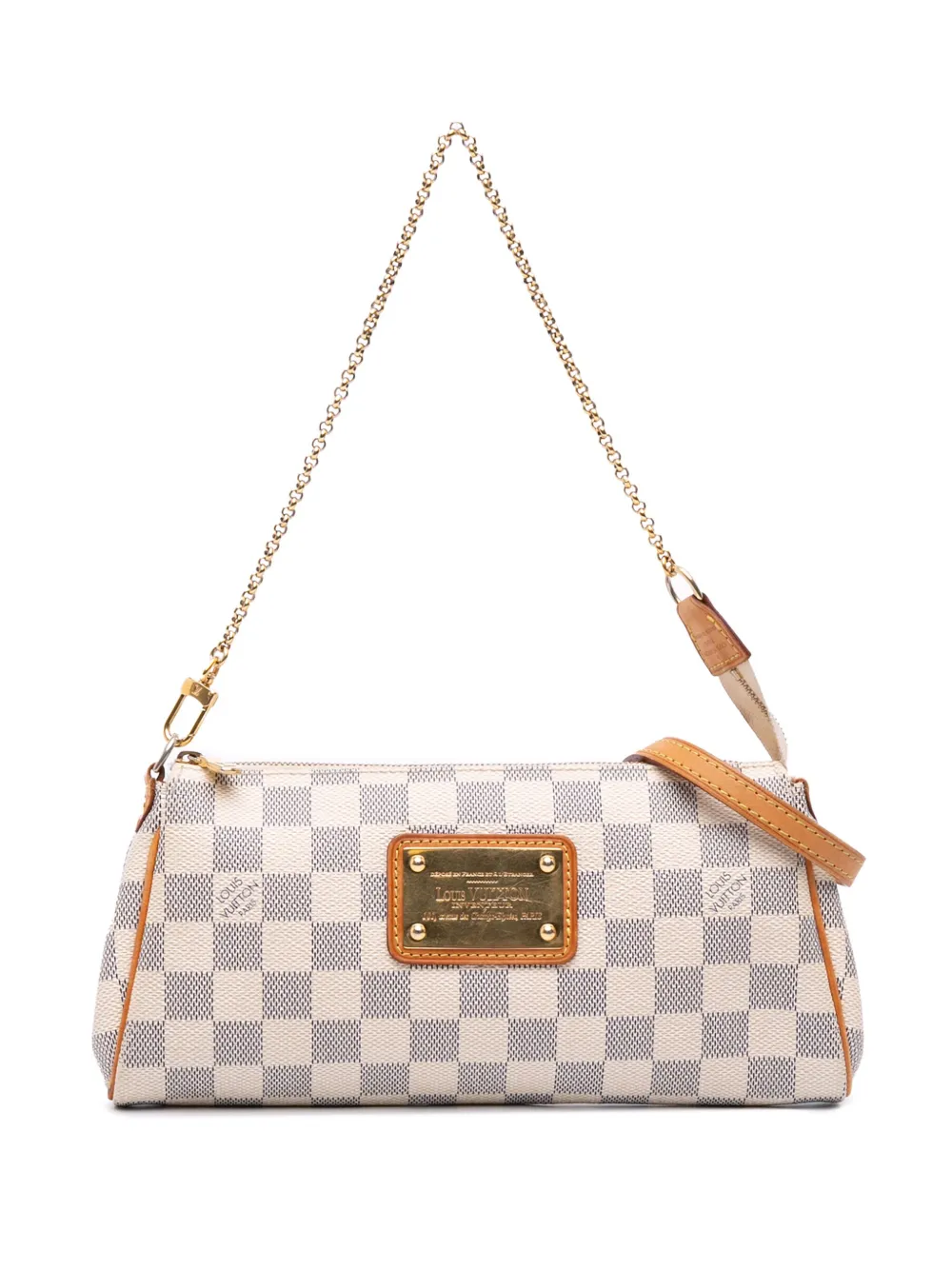 Louis Vuitton Pre-Owned 2010 ダミエ アズール エヴァ サッチェルバッグ - ホワイト Louis Vuitton Pre-Owned 2010 ダミエ アズール エヴァ サッチェルバッグ - ホワイト
