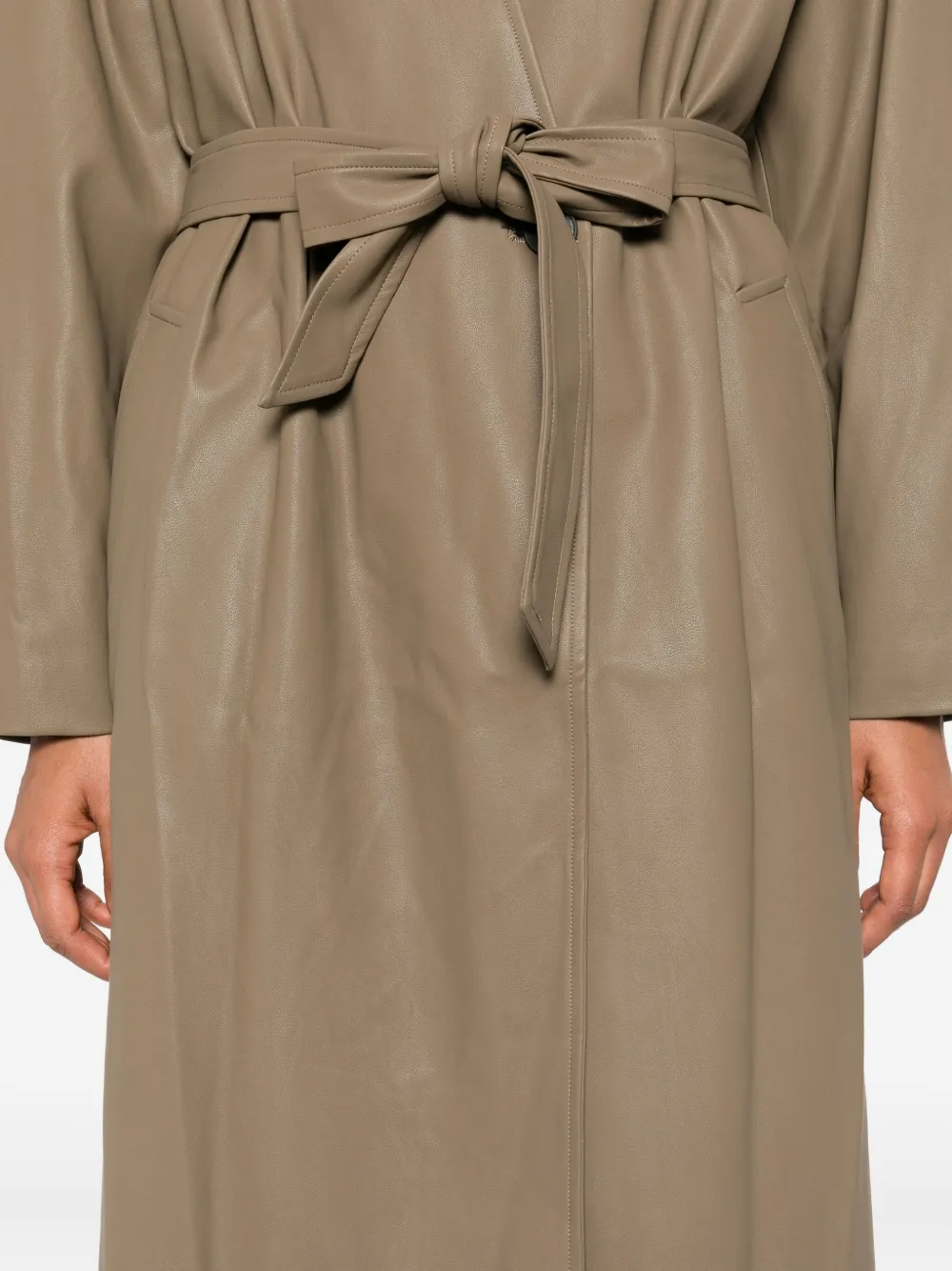 Eleh Belted Coat In Brown