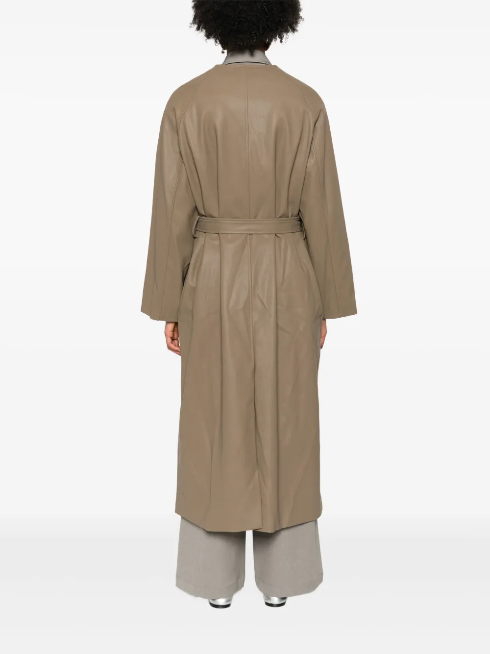 Eleh Belted Coat In Brown