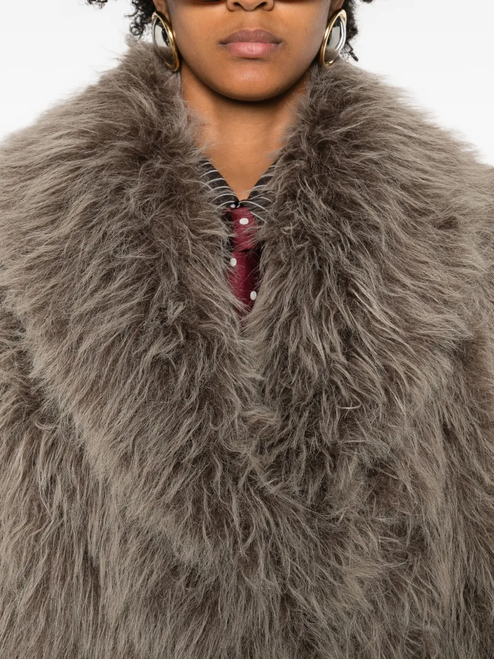 Eleh Faux-fur Coat In Brown