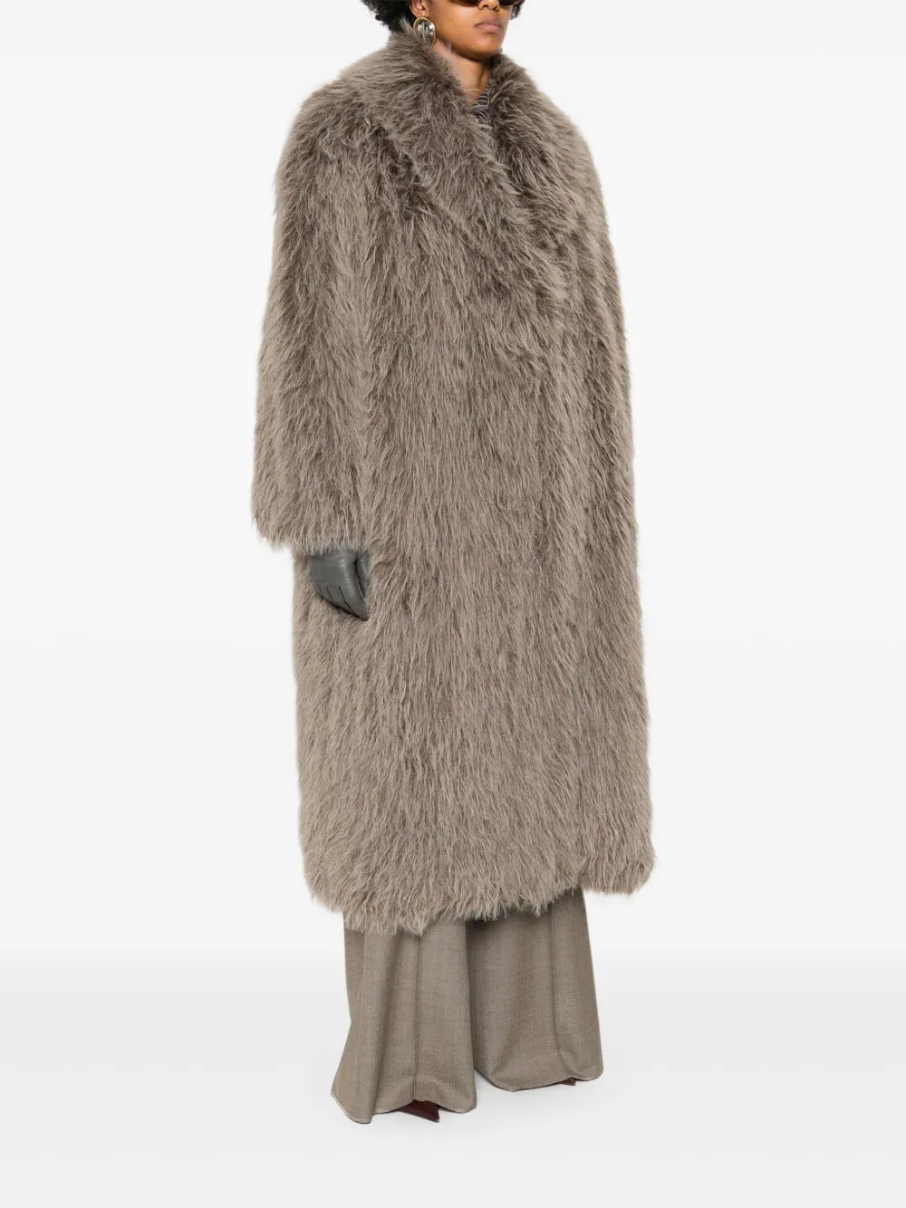 Eleh Faux-fur Coat In Brown